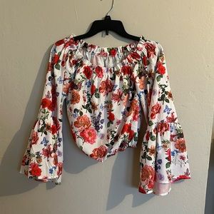 Off the shoulder floral top